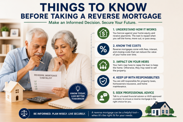 Things to know before taking Reverse Mortgage Things to know before taking Reverse Mortgage