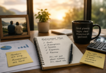 Why Retirement Planning Assumptions Matter More Than Calculations Illustration of retirement planning beyond calculations, showing a couple discussing assumptions, goals and long-term financial decisions with a financial planner.